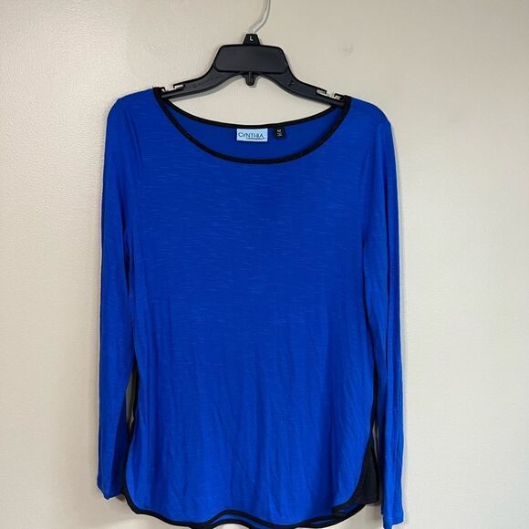 Cynthia rowley medium blue blouse - Picture 1 of 3
